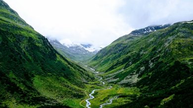 mountains and valleys