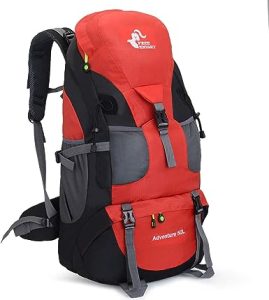 Bseash 50L Water Resistant Hiking Backpack, Lightweight Outdoor Sport Daypack 