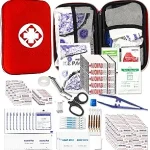 First Aid Kit for Home Hiking Camping Outdoor Sport, 275 Pieces Survival Supplies Emergency Kit, Mini Gear Bag with Basic First-aid Essentials for Emergency Cases angel wish