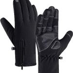 Jeniulet 100% Waterproof Winter Gloves -30℉ Warm Windproof All Fingers Touch Screen Gloves for Men Skiing and Outdoor Work