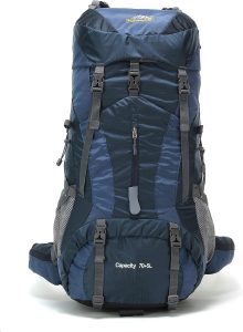 King'sGuard Hiking Backpack for Men and Women 70L+5L Waterproof Lightweight Camping Daypack 