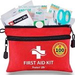 Protect Life First Aid Kit for HOme Businesses - Emergency Kit Travel First Aid Kit for Car. Small, Mini First Aid Kit Bag Surviva Medical kit. Hiking First aid kit Camping Backpacking med kit