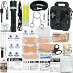 RHINO RESCUE Small First Aid Kit with Survival Tools, Emergency Care Bag for Car Camping Backpacking Hiking Hunting