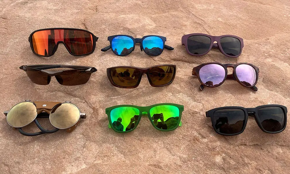 What color sunglasses lenses are best for hiking