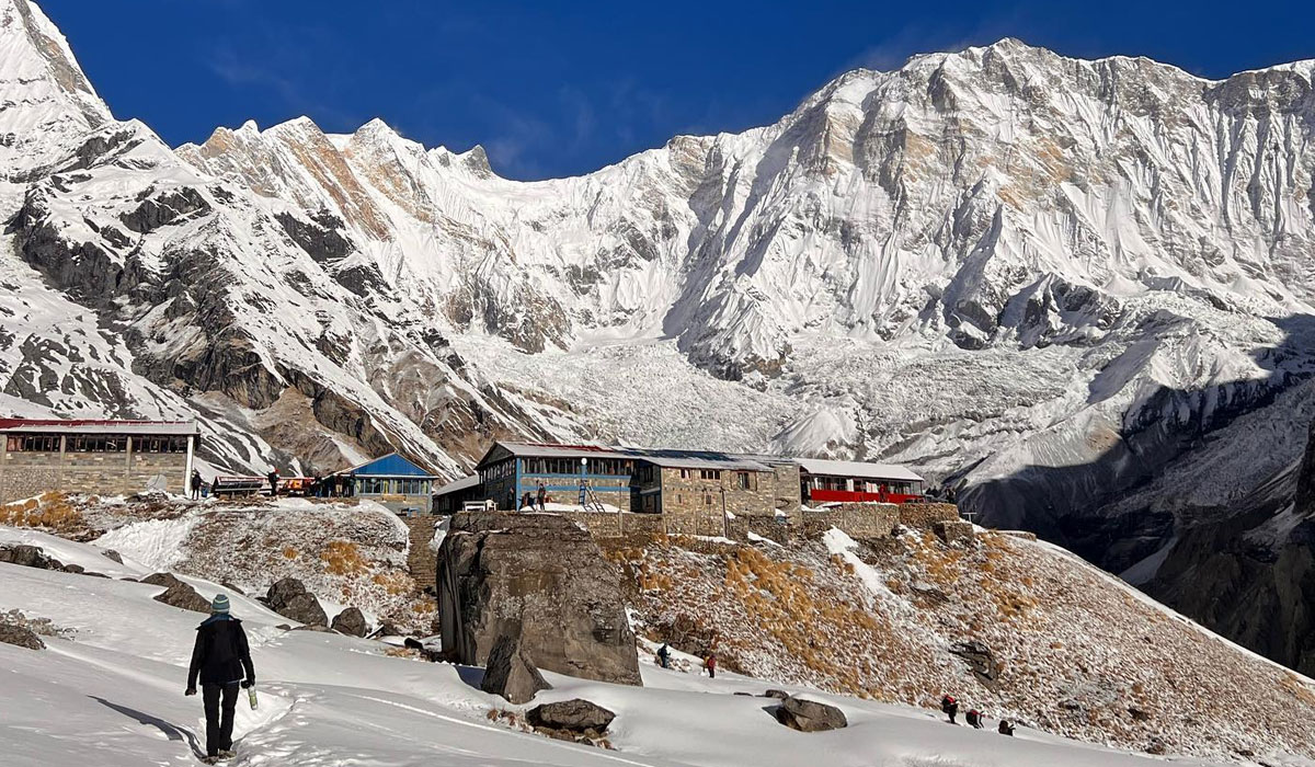 What should you do to protect yourself from altitude sickness at the Annapurna Base Camp Elevation?